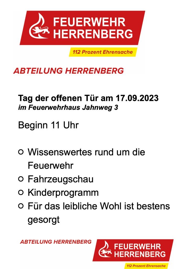 Abt1- Tag der offenen Tür Feuerwehr Herrenberg 17.09.2023